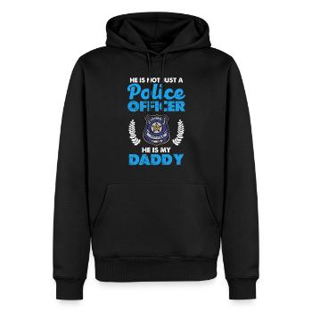 Er Ist Nicht Nur Ein Polizist, Er Ist Mein Papa - Männer Premium Bio Hoodie - Schwarz - Vorne - Nico (187cm)