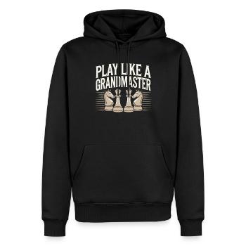 Chess Revival Movement Chess Lover Strategic - Men’s Premium Organic Hoodie - black - Front - Nico (187cm)