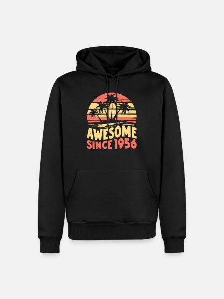 Awesome Since 1956 Birthday - Men’s Premium Organic Hoodie - black