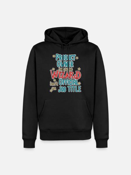 Product Owner Wizard - Männer Premium Bio Hoodie - Schwarz