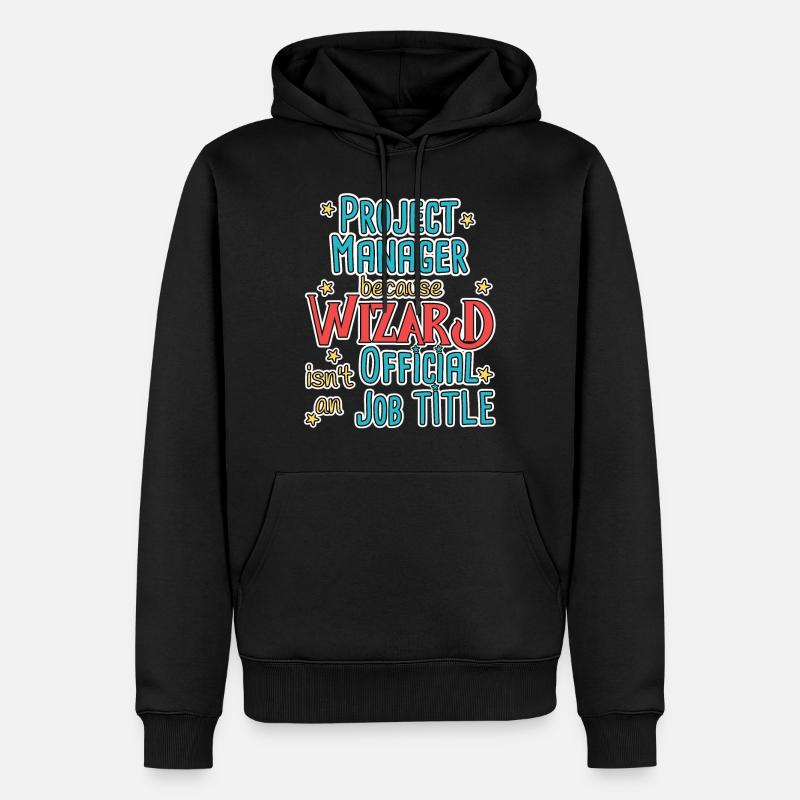 Project Manager Wizard - Männer Premium Bio Hoodie - Schwarz