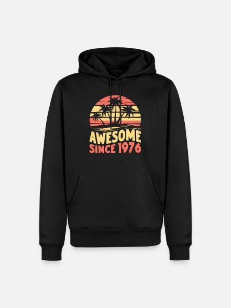 Awesome Since 1976 Birthday - Men’s Premium Organic Hoodie - black