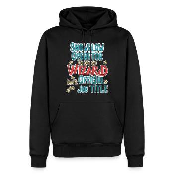 Assistant opérateur de chasse-neige Schneepflugfahrer - Sweat à capuche Premium bio Homme - noir - Devant - Nico (187cm)