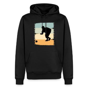 Boule Boccia Boulespieler - Männer Premium Bio Hoodie - Schwarz - Vorne - Nico (187cm)