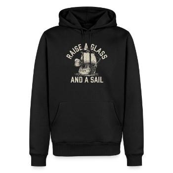 Sailors Sea Shanty Singing Ship Adventures - Men’s Premium Organic Hoodie - black - Front - Nico (187cm)