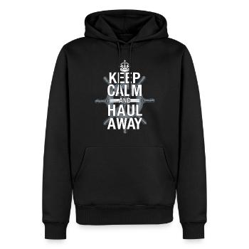 Marins Chant Chantant Aventures sur le navire - Sweat à capuche Premium bio Homme - noir - Devant - Nico (187cm)