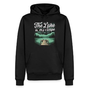 Wildes Schwimmen Im Freien Abenteuer Und Offenes - Männer Premium Bio Hoodie - Schwarz - Vorne - Nico (187cm)