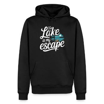 Wildes Schwimmen Im Freien Abenteuer Und Offenes - Männer Premium Bio Hoodie - Schwarz - Vorne - Nico (187cm)