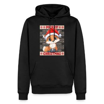 Renard Moche Noël Noël Noël Mignon Mignon - Sweat à capuche Premium bio Homme - noir - Devant - Nico (187cm)
