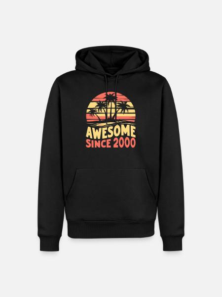 Awesome since 2000 birthday - Men’s Premium Organic Hoodie - black