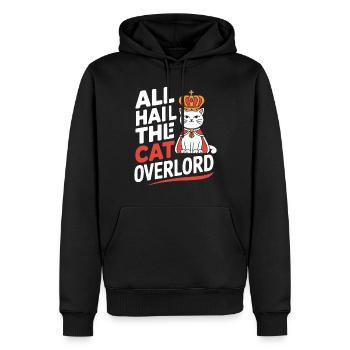 Katzenliebhaber, Dunkler Humor, Frecher, - Männer Premium Bio Hoodie - Schwarz - Vorne - Nico (187cm)