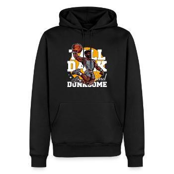 TALL DARK AND DUNKSOME - Men’s Premium Organic Hoodie - black - Front - Nico (187cm)