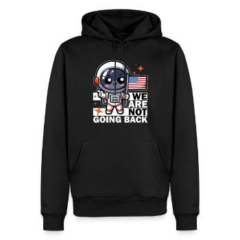 NOUS NE REVIENDRONS PAS EN ARRIÈRE - ASTRONAUTE - Sweat à capuche Premium bio Homme - noir - Devant - Nico (187cm)