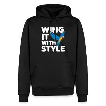 Papageienbesitzer Papageienleben Und Exotischer - Männer Premium Bio Hoodie - Schwarz - Vorne - Nico (187cm)
