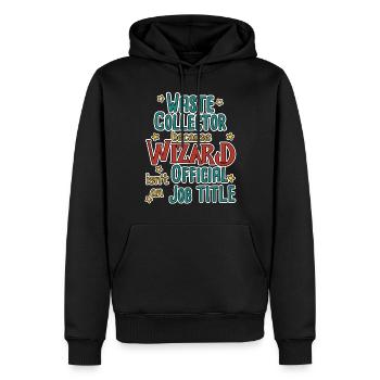 Waste collector Wizard - Männer Premium Bio Hoodie - Schwarz - Vorne - Nico (187cm)