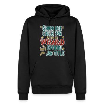 Garbage collector Wizard - Männer Premium Bio Hoodie - Schwarz - Vorne - Nico (187cm)