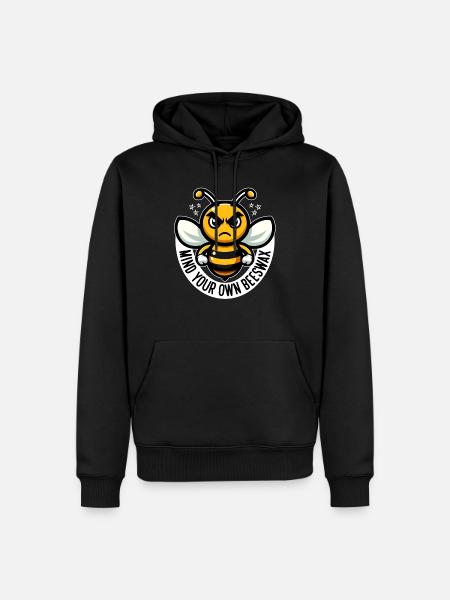 MIND YOUR OWN BEESWAX - Men’s Premium Organic Hoodie - black