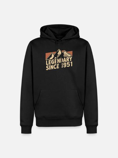 Legendary since 1951 Birthday - Men’s Premium Organic Hoodie - black