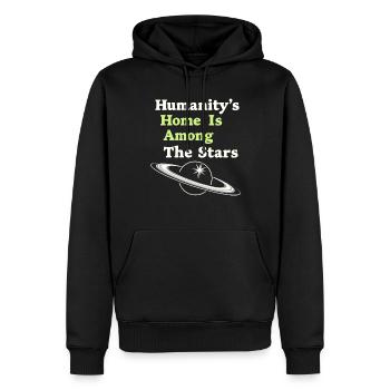Space Exploration Cosmic Discovery - Männer Premium Bio Hoodie - Schwarz - Vorne - Nico (187cm)