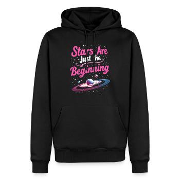 Space Exploration Cosmic Discovery - Männer Premium Bio Hoodie - Schwarz - Vorne - Nico (187cm)