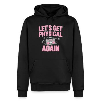 Amateurs de fitness des années 80 Entraînement rétro et - Sweat à capuche Premium bio Homme - noir - Devant - Nico (187cm)