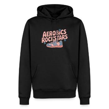 Amateurs de fitness des années 80 Entraînement rétro et - Sweat à capuche Premium bio Homme - noir - Devant - Nico (187cm)