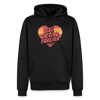 Amateurs de fitness des années 80 Entraînement rétro et - Sweat à capuche Premium bio Homme - noir - Devant - Nico (187cm)