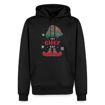 Elf Tenue de Noël Noël en famille - Sweat à capuche Premium bio Homme - noir - Devant - Nico (187cm)