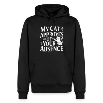 Katzenliebhaber, Dunkler Humor, Frecher, - Männer Premium Bio Hoodie - Schwarz - Vorne - Nico (187cm)