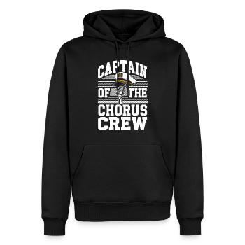 Marins Chant Chantant Aventures sur le navire - Sweat à capuche Premium bio Homme - noir - Devant - Nico (187cm)