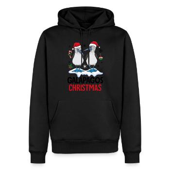 Noël aux Galapagos - Sweat à capuche Premium bio Homme - noir - Devant - Nico (187cm)