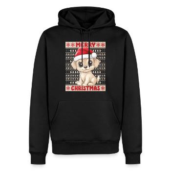 Chien Moche Noël Noël Noël Mignon Mignon - Sweat à capuche Premium bio Homme - noir - Devant - Nico (187cm)