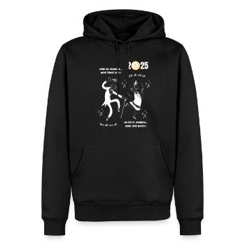 Komm schon, Oma, rolle dich zusammen, Opa! Neujahr 2025 - Männer Premium Bio Hoodie - Schwarz - Vorne - Nico (187cm)