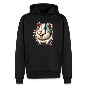 Meerschweinchen - Männer Premium Bio Hoodie - Schwarz - Vorne - Nico (187cm)