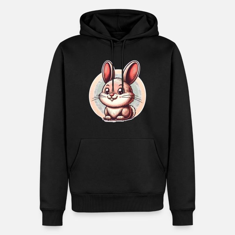 Lapin Lapin - Sweat à capuche Premium bio Homme - noir