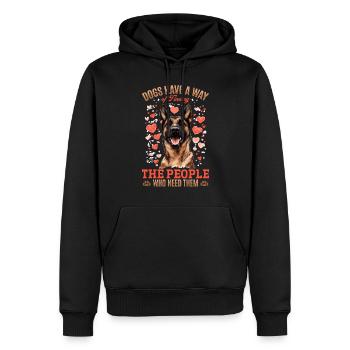 Belgian Malinois Lover Dog Owner - Men’s Premium Organic Hoodie - black - Front - Nico (187cm)