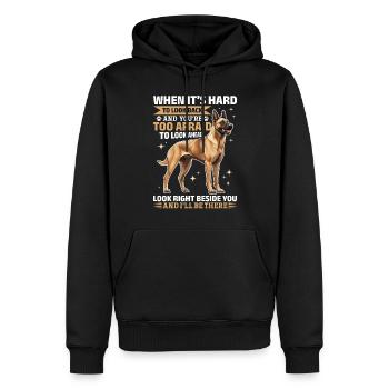 Belgian Malinois Lover Dog Owner - Men’s Premium Organic Hoodie - black - Front - Nico (187cm)