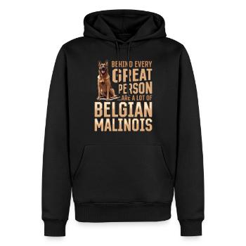 Belgian Malinois Lover Dog Owner - Men’s Premium Organic Hoodie - black - Front - Nico (187cm)
