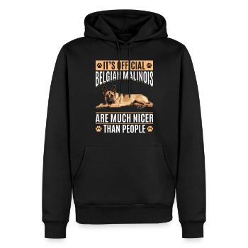 Belgian Malinois Lover Dog Owner - Men’s Premium Organic Hoodie - black - Front - Nico (187cm)