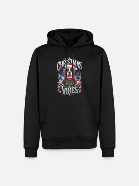 Beagle Christmas Vibes - Men’s Premium Organic Hoodie - black