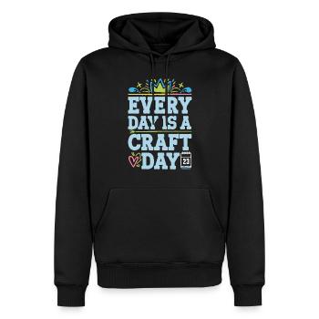Bricolage avec des enfants, projets de bricolage et drôles - Sweat à capuche Premium bio Homme - noir - Devant - Nico (187cm)