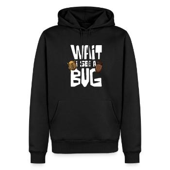 Wait I See A Bug Insektenliebhaber - Männer Premium Bio Hoodie - Schwarz - Vorne - Nico (187cm)