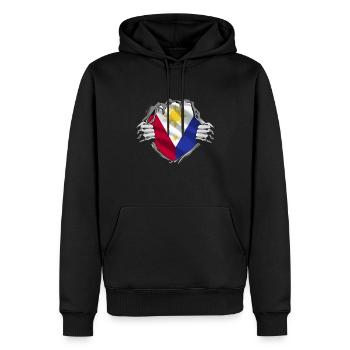 Philippinische Flagge Stolz - Männer Premium Bio Hoodie - Schwarz - Vorne - Nico (187cm)