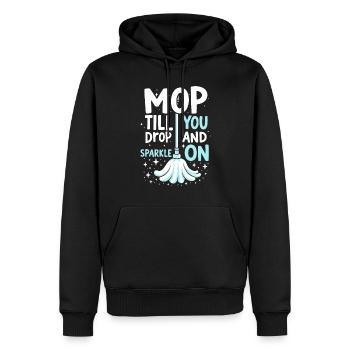 Amateurs de nettoyage de printemps, nouveaux départs et - Sweat à capuche Premium bio Homme - noir - Devant - Nico (187cm)