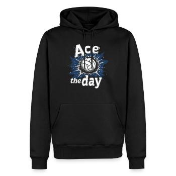 Volleyballspieler Und Fan Spike Servieren - Männer Premium Bio Hoodie - Schwarz - Vorne - Nico (187cm)