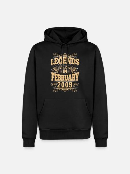 February 2009 Birthday Legend - Men’s Premium Organic Hoodie - black