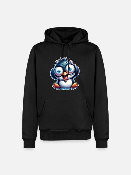 Penguin Crazy - Men’s Premium Organic Hoodie - black