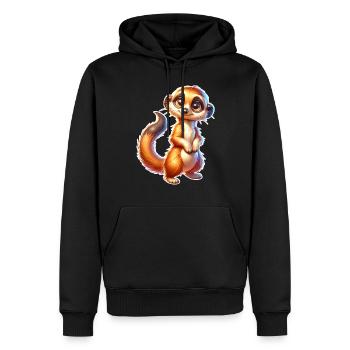 Meerkat - Men’s Premium Organic Hoodie - black - Front - Nico (187cm)