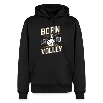 Volleyballspieler Und Fan Spike Servieren - Männer Premium Bio Hoodie - Schwarz - Vorne - Nico (187cm)