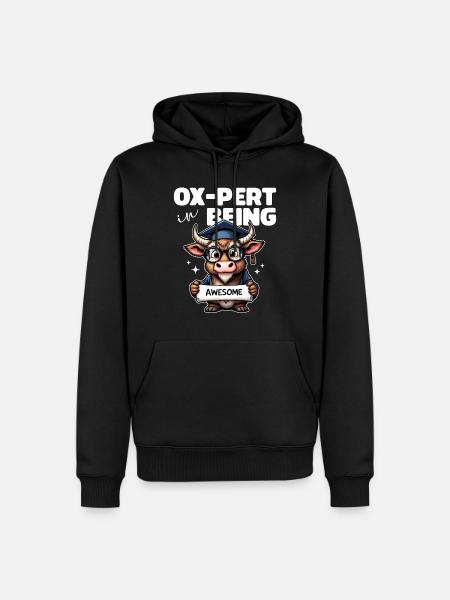 OX PERT IN BEING AWESOME - Men’s Premium Organic Hoodie - black